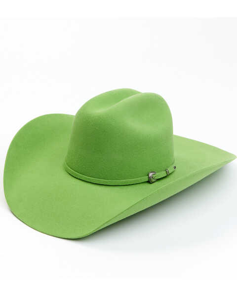 Image #1 - Serratelli 2X Felt Western Hat, Bright Green, hi-res