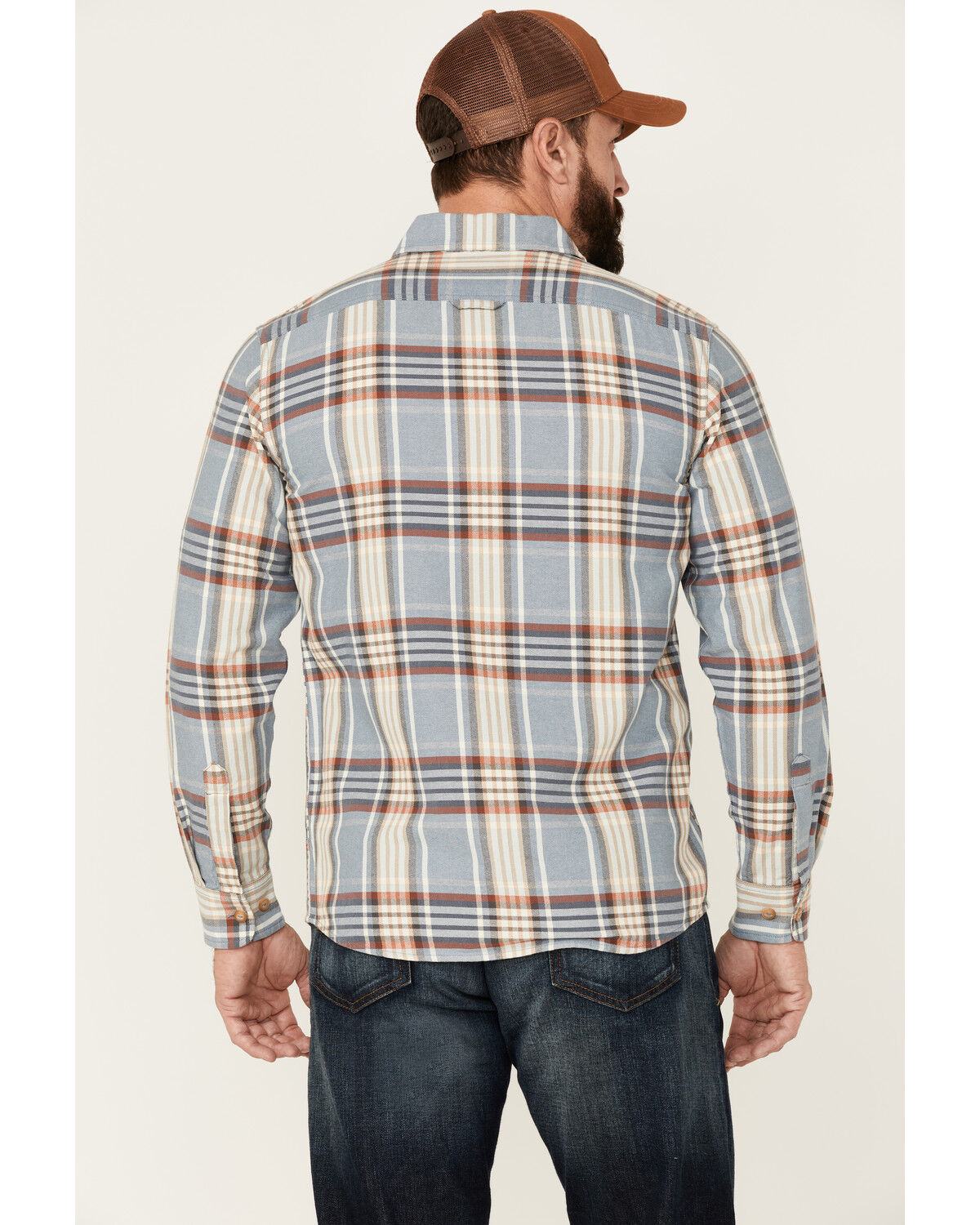 Image #4 - Pendleton Men's Beach Shack Large Plaid Print Long Sleeve Button Down Western Shirt, Blue, hi-res