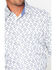 Rock & Roll Denim Men's Triangle Geo Print Long Sleeve Western Shirt , Grey, hi-res