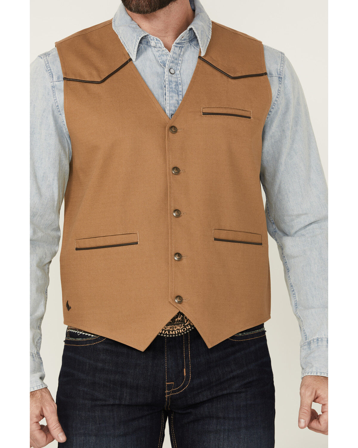 Image #3 - Cody James Men's McGraw Dressy Vest, Tan, hi-res