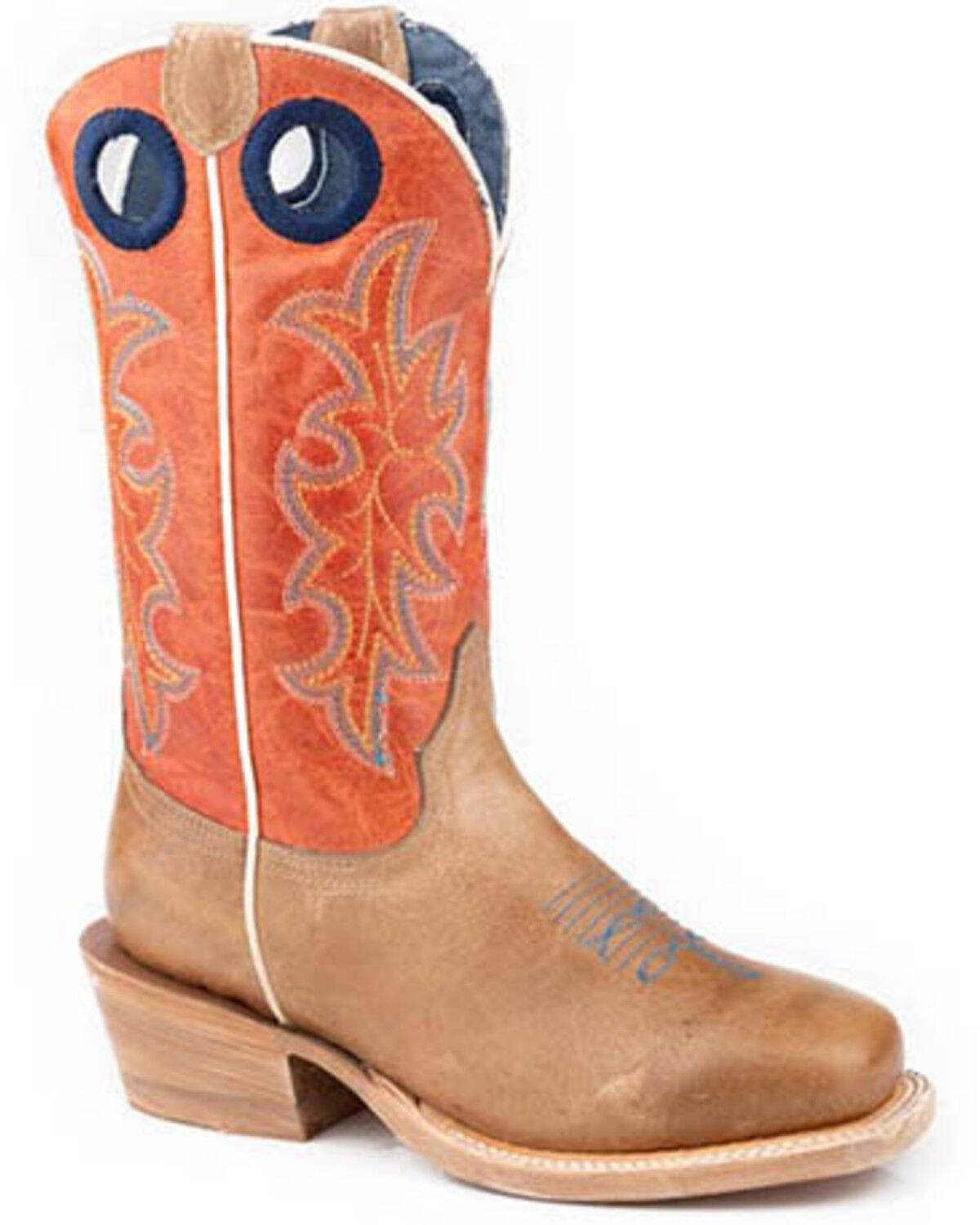 Image #1 - Roper Little Boys' Ride 'Em Cowboy Western Boots - Square Toe, Tan, hi-res