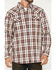 Image #3 - Moonshine Spirit&reg; Men's Red Tail Hawk Dobby Plaid Print Long Sleeve Snap Western Shirt, White, hi-res