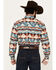 Image #4 - Roper Men's Vintage Southwestern Print Long Sleeve Pearl Snap Western Shirt, Multi, hi-res