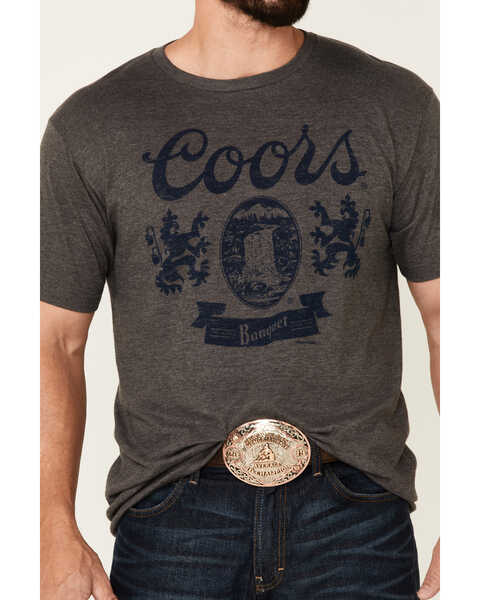 Image #3 - Brew City Beer Gear Men's Grey Coors Banquet Banner Graphic Short Sleeve T-Shirt , , hi-res