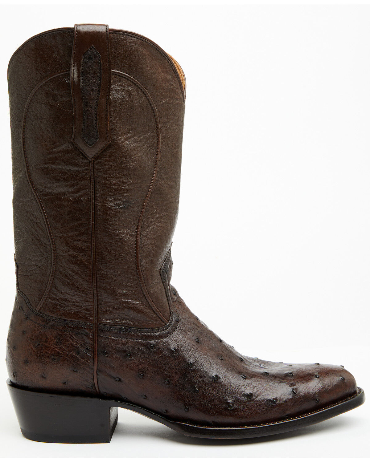 Image #2 - Cody James Black 1978® Men's Chapman Exotic Full-Quill Ostrich Western Boots - Round Toe, Brown, hi-res