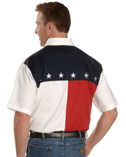 Scully American Flag Colorblock Western Shirt, Multi, hi-res