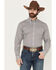 Image #1 - Cinch Men's Geo Print Long Sleeve Button-Down Western Shirt, White, hi-res