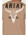 Image #3 - Ariat Men's Best Longhorn Short Sleeve Graphic T-Shirt, Taupe, hi-res