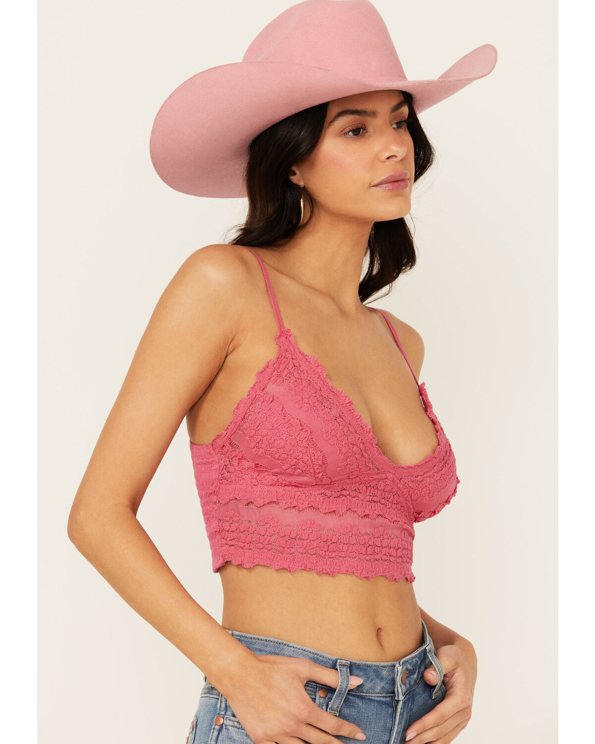 Image #2 - Free People Women's Amina Bralette, Pink, hi-res