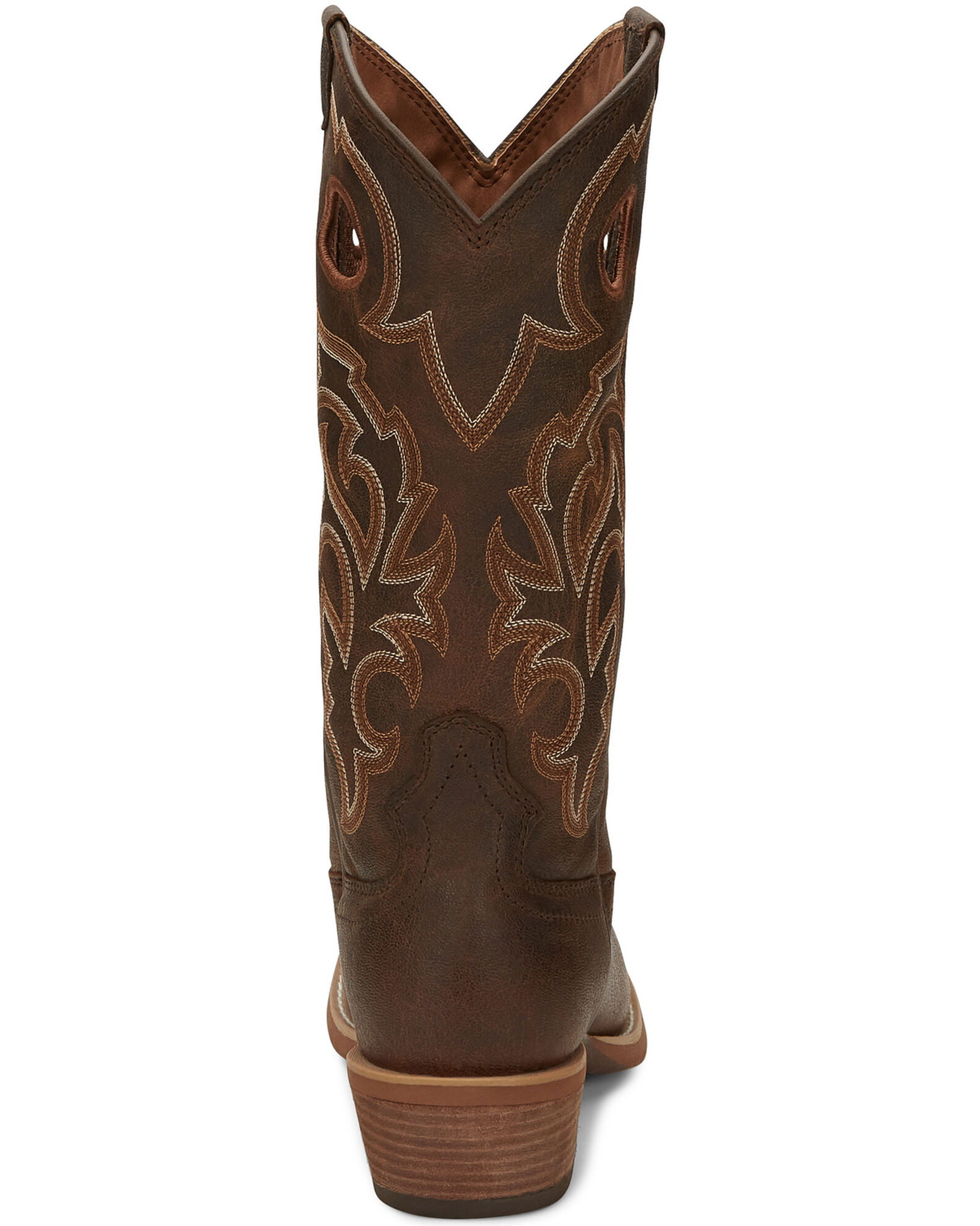 Image #4 - Justin Men's Puncher Brown Western Boots - Broad Square Toe, , hi-res