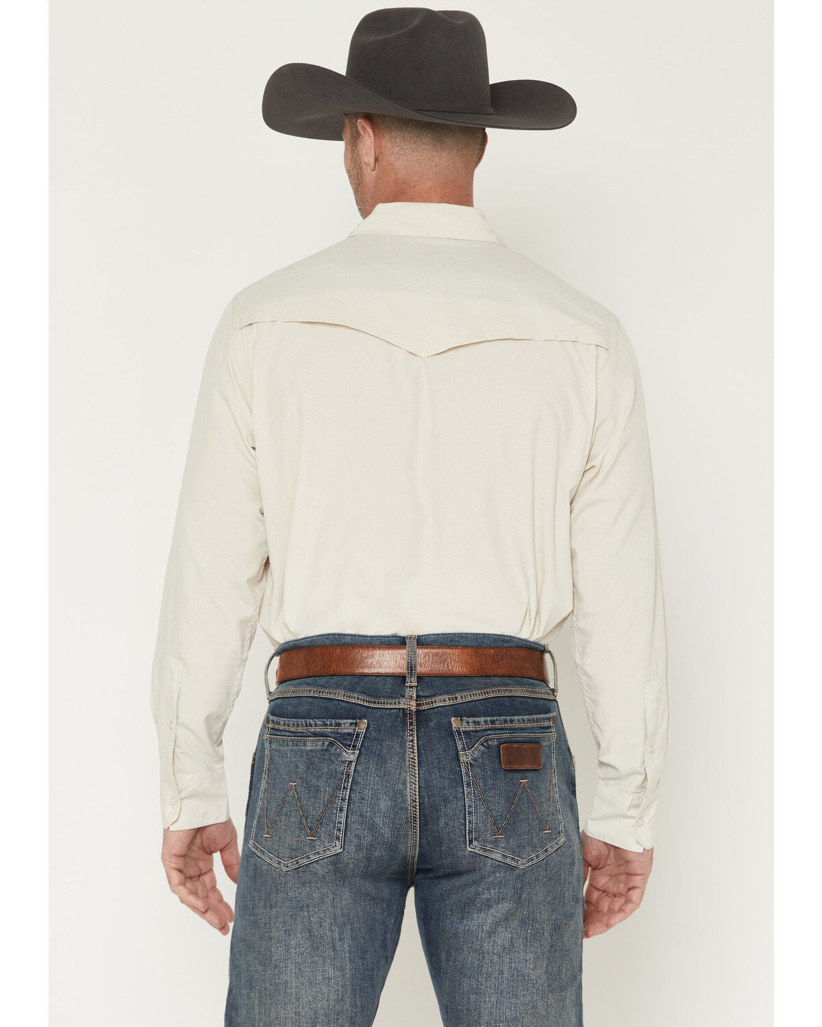 Image #4 - Wrangler ATG Men's Drover Utility Solid Long Sleeve Snap Western Shirt, Tan, hi-res