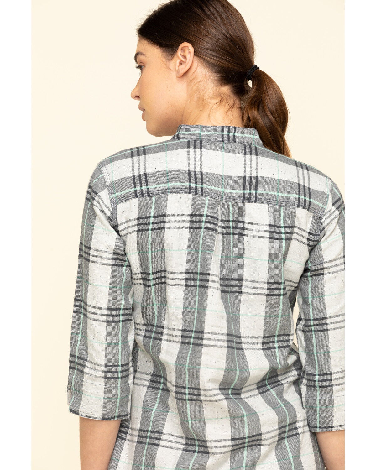 Image #5 - Carhartt Women's Twilight Relaxed 3/4 Sleeve Plaid Shirt, , hi-res