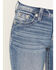 Image #4 - Miss Me Women's Medium Wash Mid Rise Faux Flap Pocket Bootcut Stretch Denim Jeans, Medium Wash, hi-res