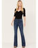 Image #1 - Idyllwind Women's Arena Avenue High Risin' Flare Jeans, Dark Wash, hi-res