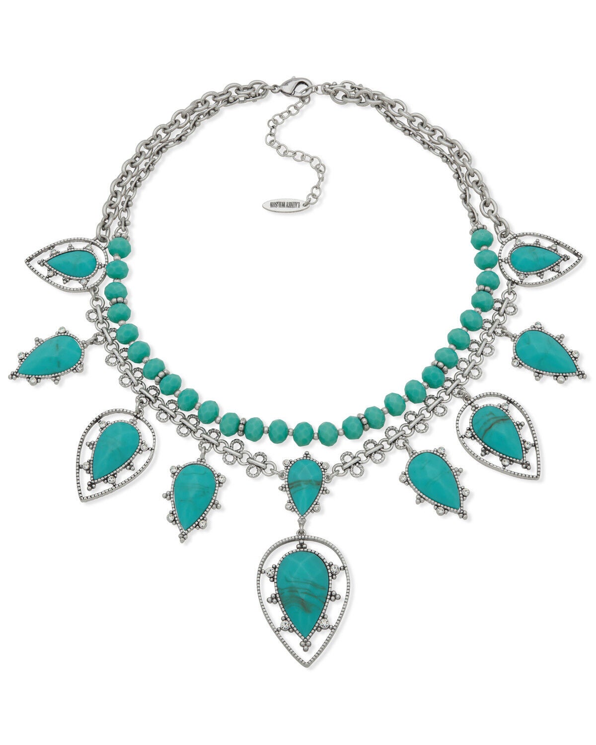 Image #1 - Lainey Wilson Women's Drama Stone Necklace, Silver, hi-res