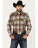 Pendleton Men's Canyon Large Plaid Long Sleeve Western Flannel Shirt , Blue, hi-res
