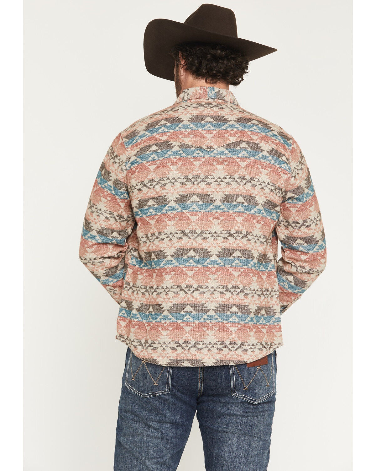 Image #4 - Wrangler Retro Men's Southwestern Print Long Sleeve Snap Shirt Jacket, Multi, hi-res