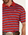 Image #3 - Wrangler 20X Men's Striped Short Sleeve Performance Polo Shirt , Red, hi-res
