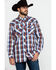 Image #1 - Cowboy Hardware Men's Multi Large Plaid Long Sleeve Western Shirt, Orange, hi-res