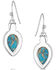 Image #2 - Montana Silversmiths Women's Expression of the West Turquoise Earrings, Silver, hi-res