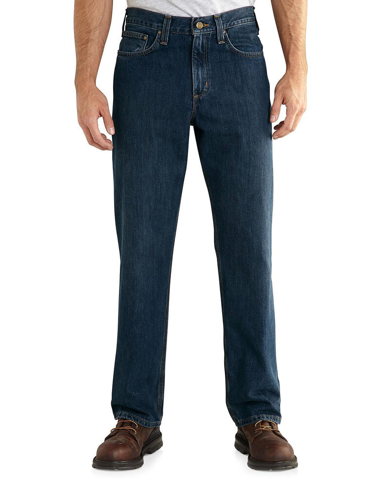 Carhartt Men's M Relaxed Fit Straight Holter Work Jeans - Big , Indigo, hi-res