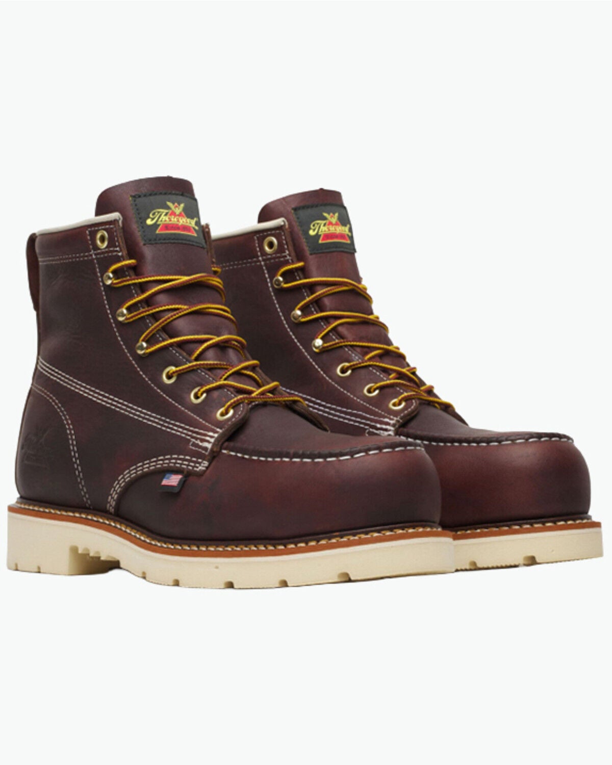 Thorogood Men's 6" American Legacy Moc Work Boots - Nano Composite Toe, Brown, hi-res