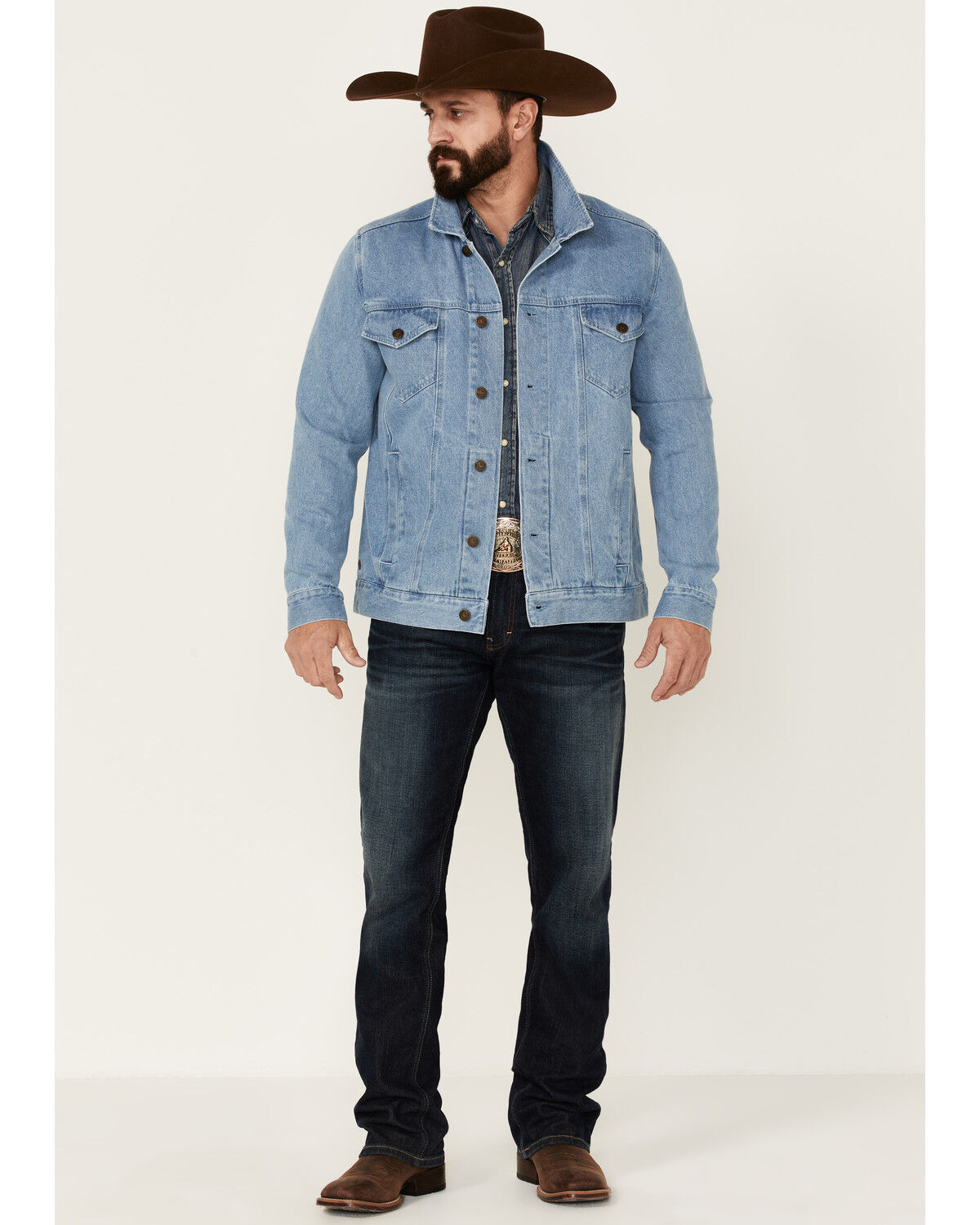 Image #3 - Cody James Men's Coasting Light Wash Button-Front Unlined Denim Jacket, Indigo, hi-res