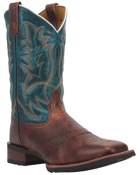 Image #1 - Laredo Men's Two-Tone Saddle Vamp Western Boot - Square Toe, Rust Copper, hi-res
