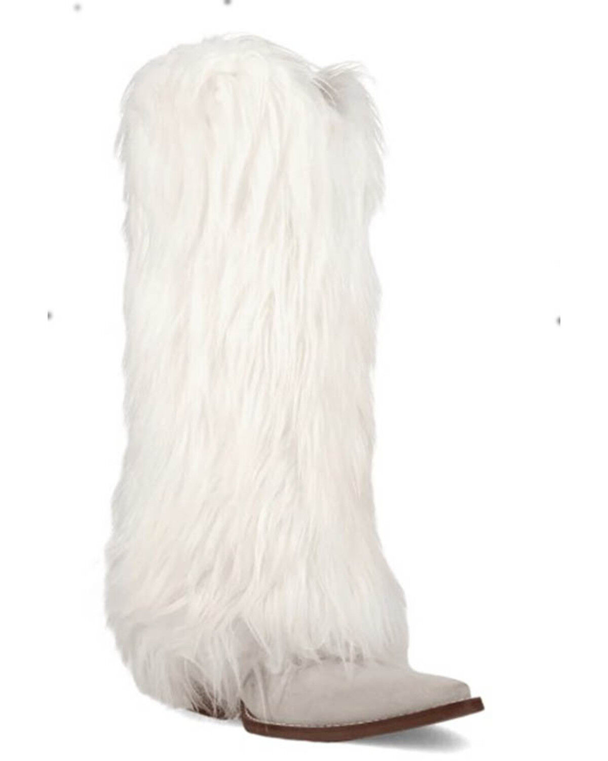 Image #1 - Dingo Women's Snuggles Faux Fur Fashion Boots - Snip Toe, White, hi-res