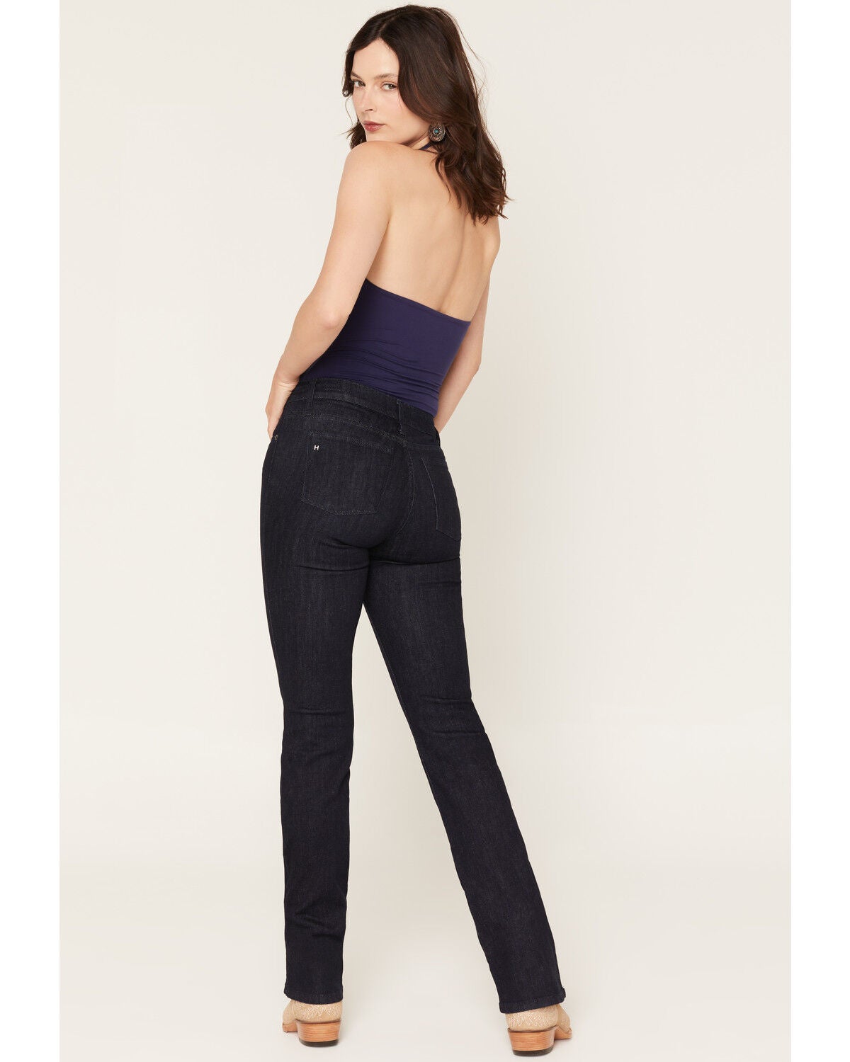 Image #3 - Haddad Women's Vintage Dark Wash Venice Bootcut Stretch Denim Jeans, Dark Wash, hi-res