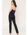 Image #3 - Haddad Women's Vintage Dark Wash Venice Bootcut Stretch Denim Jeans, Dark Wash, hi-res