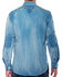 Image #3 - Austin Season Men's Criss-Cross Pattern Long Sleeve Western Shirt , Blue, hi-res