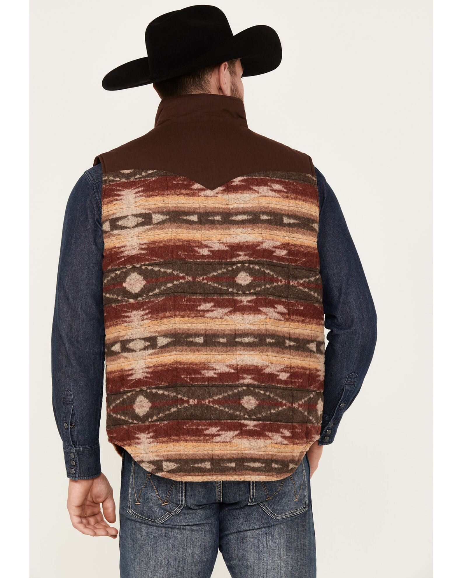 Cinch Men's Canvas Reversible Quilted Southwestern Zip Vest - Country  Outfitter