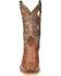 Image #4 - Smoky Mountain Men's Santa Fe Ostrich Print Performance Boots - Square Toe, Cognac, hi-res