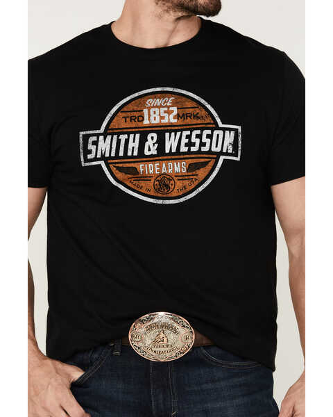 Image #3 - Smith & Wesson Men's Vintage Garage Sign Graphic T-Shirt , Black, hi-res