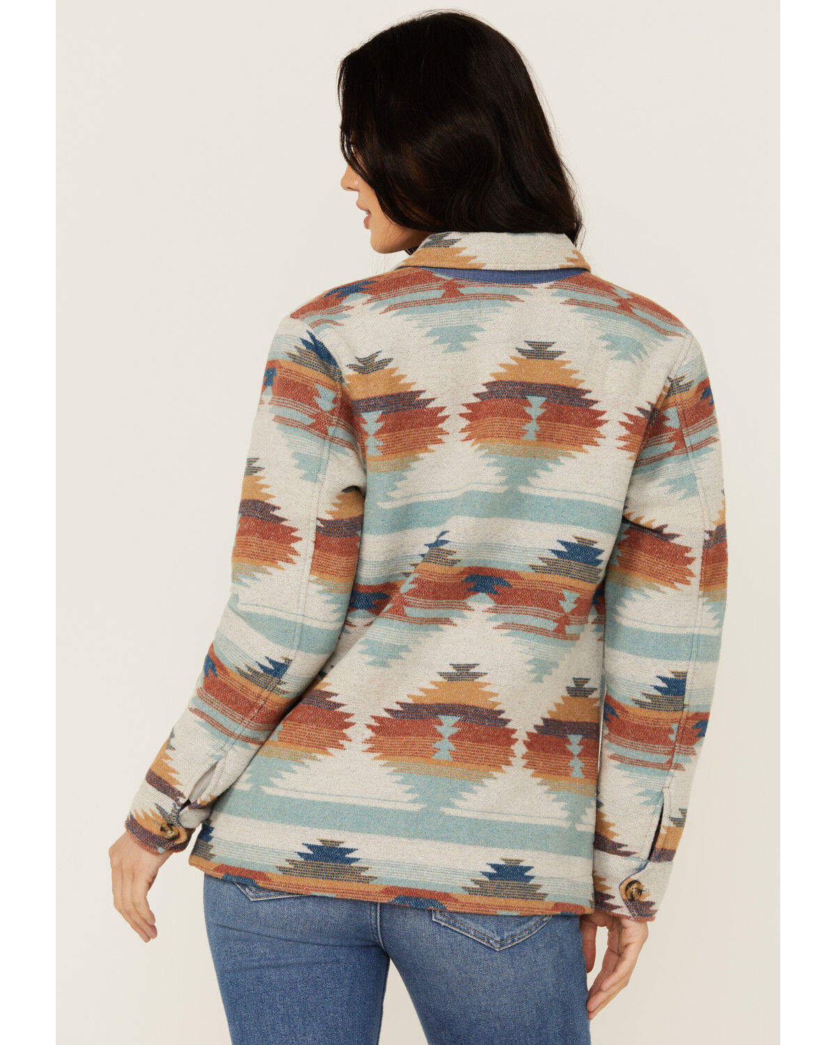 Image #5 - Idyllwind Women's Dusk Southwestern Print Shacket, Stone, hi-res