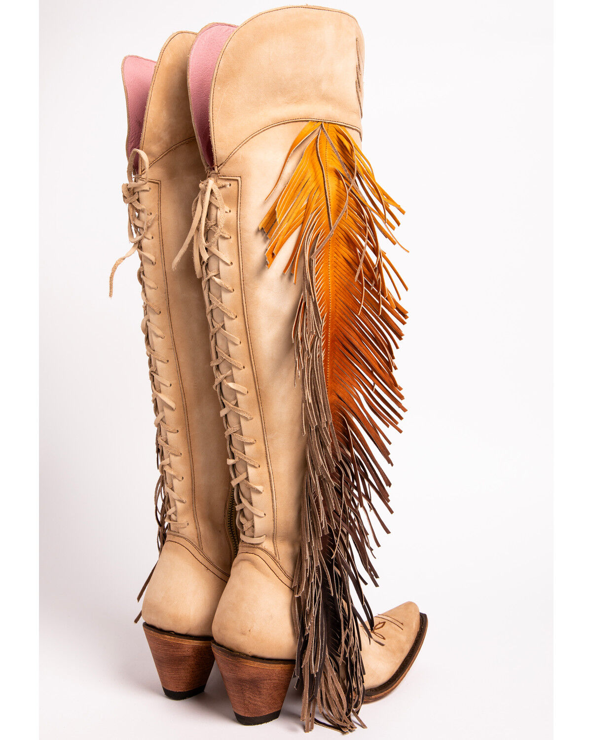 Image #6 - Junk Gypsy by Lane Women's Spirit Animal Tall Boots - Snip Toe, Cream, hi-res