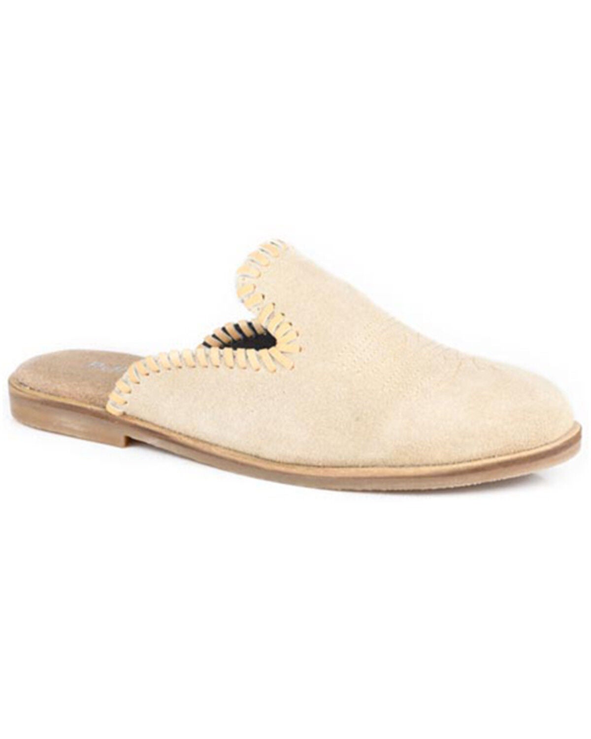 Roper Women's Hampton Suede Mules, Tan, hi-res