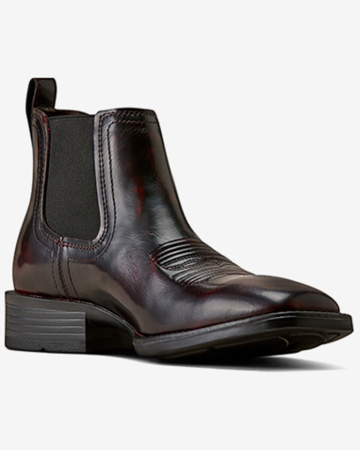 Image #1 - Ariat Men's Booker Chelsea Boots - Broad Square Toe, Red, hi-res