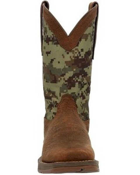 Image #4 - Durango Men's Rebel Camo Western Boots - Broad Square Toe, Brown, hi-res