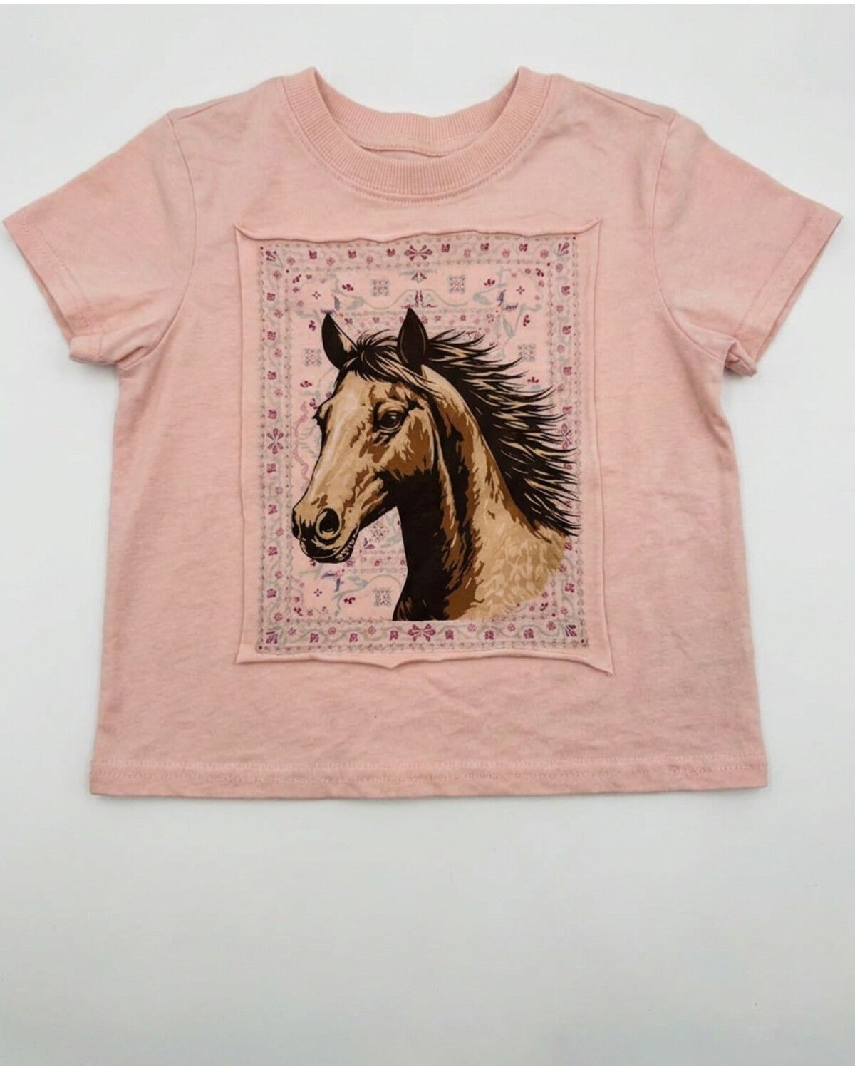 Shyanne Toddler Girls' Horse Head Short Sleeve Graphic T-Shirt, Blush, hi-res