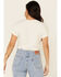 Shyanne Women's Ivory Stay Wild Tie-Front Graphic Tee , Ivory, hi-res