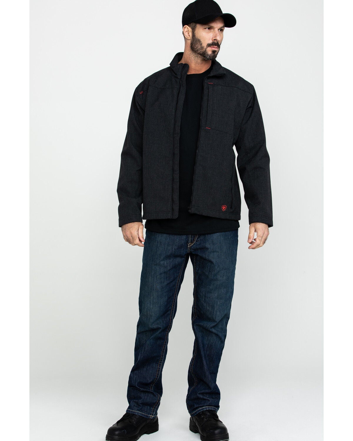 Image #6 - Ariat Men's FR Vernon Work Jacket, Black, hi-res