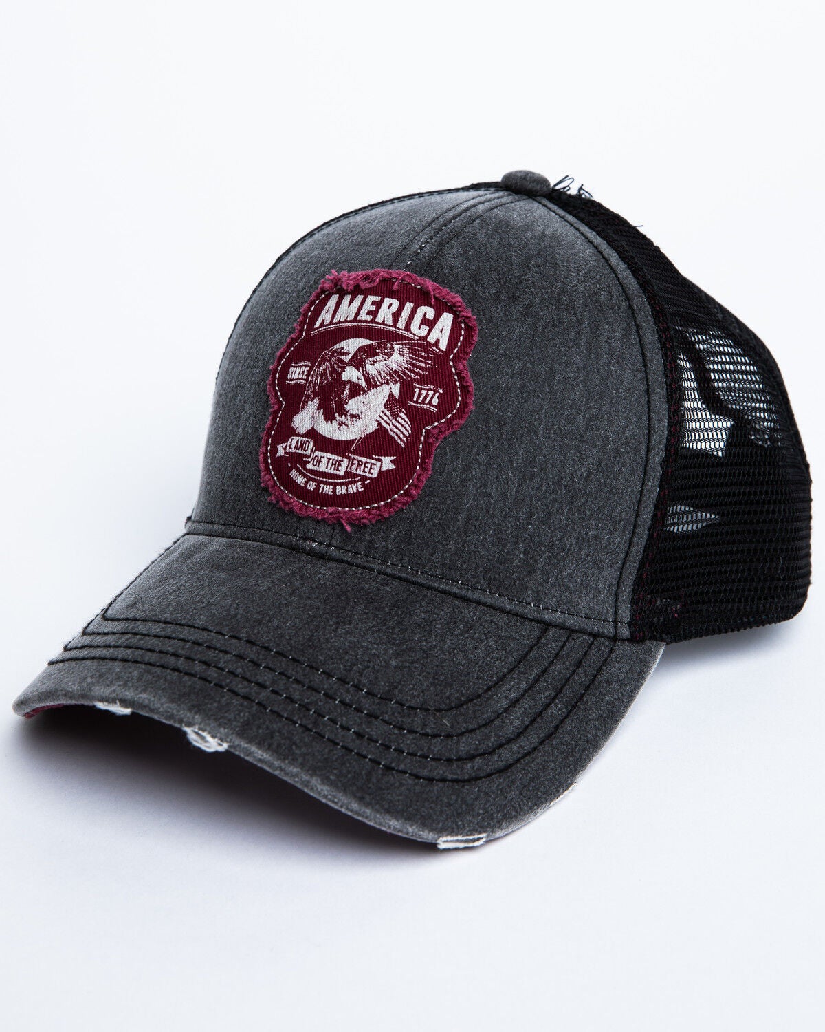 Image #1 - Cody James Men's Americana Patch Ball Cap, Grey, hi-res