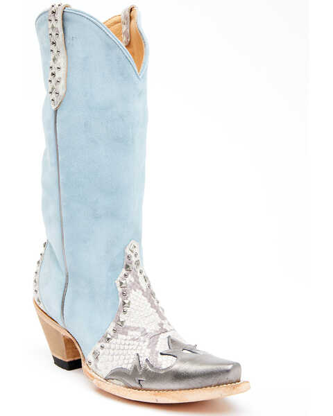 Idyllwind Women's Leap Blue Western Boots - Snip Toe, Blue, hi-res