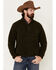 North River Men's Fleece 1/4 Snap Mock Neck Pullover , Olive, hi-res