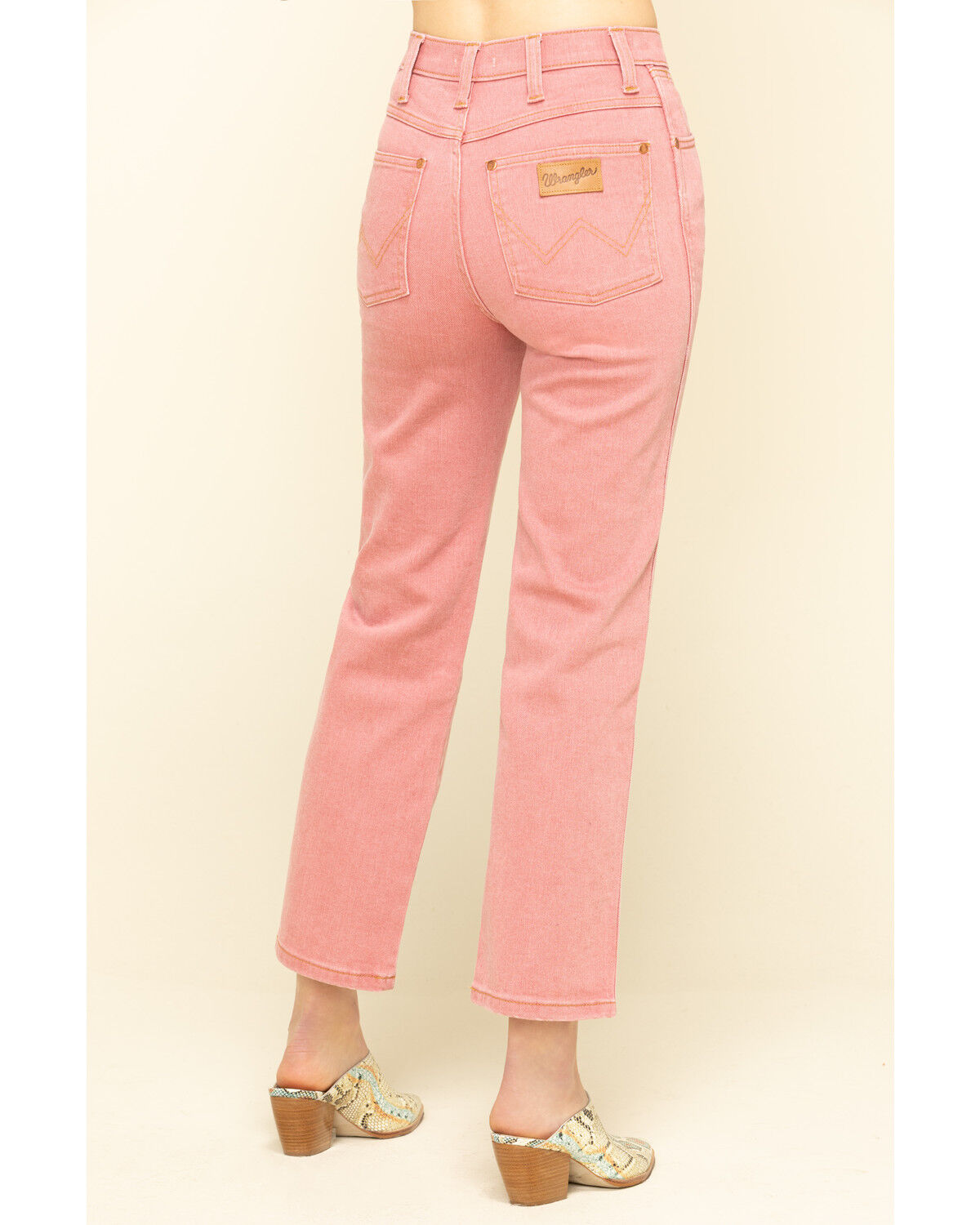high rise pink jeans