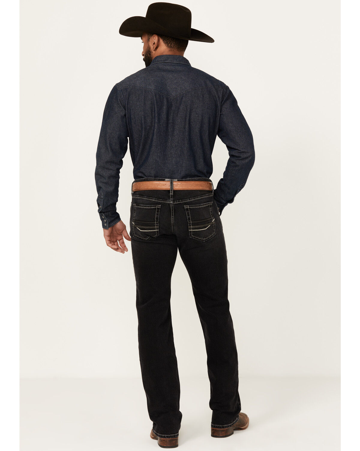 Image #3 - Ariat Men's M7 Slim Straight Stretch Denim Jeans, Grey, hi-res