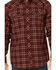 Image #3 - Carhartt Men's FR Plaid Print Long Sleeve Snap Western Work Shirt, Burgundy, hi-res