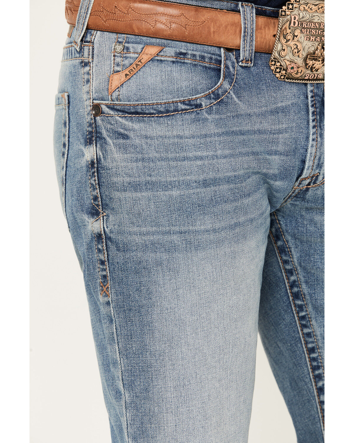 Image #2 - Ariat Men's M4 Relaxed Madera Straight Stretch Denim Jeans - Big, , hi-res